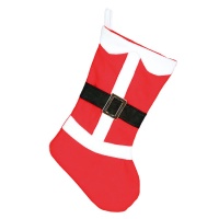 Calza natalizia vestito Babbo Natale con cintura da 50 cm