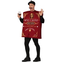Costume da cartone di vino per adulti