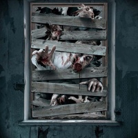 Decorazione finestra zombie da 80 x 120 cm