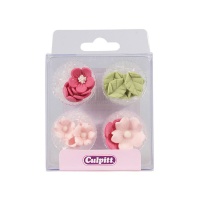 Decorazioni di zucchero fiori e foglie - Culpitt - 16 unità