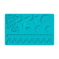 Stampo decorativo in silicone con decorazione marina - Wilton