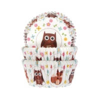 Capsule per cupcake con gufo - House of Marie - 50 unità