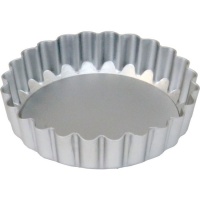 Stampo crostata mini in alluminio con base rimovibile da 10 x 10 x 2,5 cm - PME