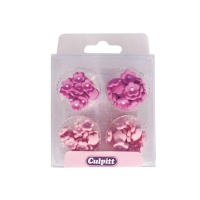 Decorazioni di zucchero mini fiori rosa - Culpit - 100 unità