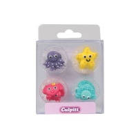 Decorazioni di zucchero animali marini - Culpit - 12 unità
