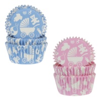 Pirottini cupcake baby blu - House of Marie - 50 unità