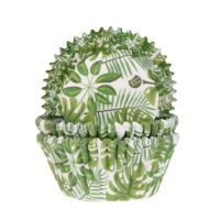 Pirottini cupcake foglie verdi - House of Marie - 50 unità