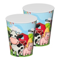Bicchieri Happy Farm Animals 270 ml - 8 pezzi