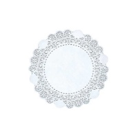 Centrino carta bianca tondo 21 cm - Sweetkolor - 15 unità