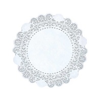 Centrino carta bianca tondo 30 cm - Sweetkolor - 10 unità
