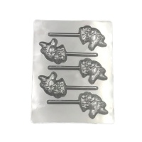 Stampo unicorno di cioccolato da 18,5 x 24,5 cm - Sweetkolor - 5 cavità