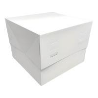 Scatola di 24,5 x 24,5 x 20 cm per torta regolabile in 4 altezze