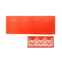 Tappetino in silicone per decorazione pizzo a cuori - 5 x 18 cm - Modecor