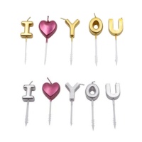 Candele I love you - Pastkolor - 5 unità