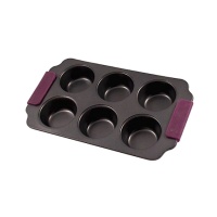 Stampo per cupcake in acciaio 37,5 x 21,5 cm - Pastkolor - 6 cavità
