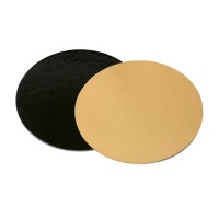 Sottotorta rotonda oro e nero da 40 x 0,1 cm - Sweetkolor