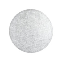 Sottotorta rotonda argento da 35 x 0,3 cm - Sweetkolor