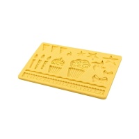 Stampo per cupcakes in fondant di silicone 19 x 12 cm - Pastkolor