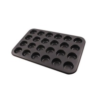 Stampo in acciaio mini muffin 46 x 28 cm - Sweetkolor - 24 unità