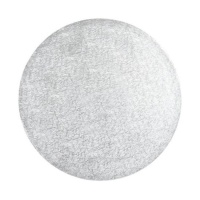 Sottotorta rotonda argento da 35 x 1,2 cm - Sweetkolor
