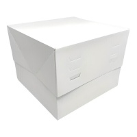 Scatola di 29,6 x 29,6 x 20 cm per torta regolabile in 4 altezze