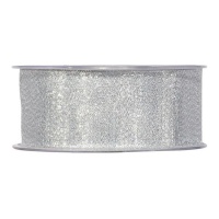 Nastro decorativo Glam Silver 3,8 cm - 20 m