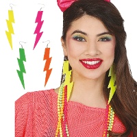 Orecchini anni '80 neon di colori assortiti