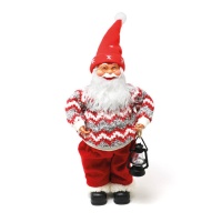 Figura di Babbo Natale con lanterna da 40 cm