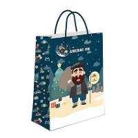Busta regalo di 23 x 18 x 10 cm di Olentzero - 1 unità