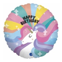 Palloncino unicorno multicolore da 22 cm - 10 unità - Grabo