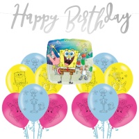 Confezione di decorazioni per feste di SpongeBob - 14 pezzi