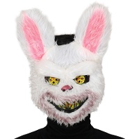 Maschera di coniglio spaventosa con pelo