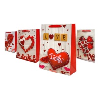 Borsa regalo Love Wood 24 x 18 x 8,5 cm - 1 pz.