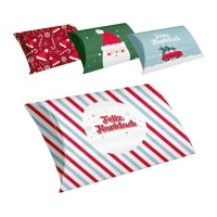 Scatola regalo natalizia innevata 20,5 x 7 x 32,5 cm - 4 pezzi.