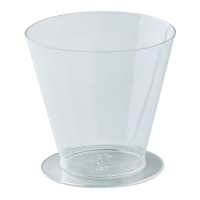 6,8 x 7 x 6,7 cm bicchieri di plastica trasparente con base rotonda - Dekora - 100 unità