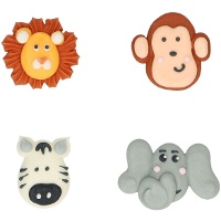 Figure di zucchero degli Animali Safari - 8 pezzi