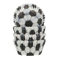 Pirottini per mini cupcake 3,4 cm tema calcio - Funcakes - 100 pezzi