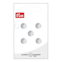 Bottoni grigi e bianchi da 1 cm - Prym - 5 pz.