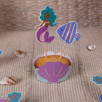 Set di wrappers e picks tema sirena - 6 pezzi