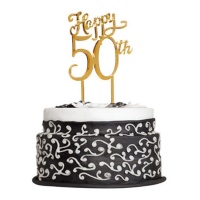 Topper torta in acrilico 50° anniversario - Dekora