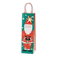 Borsa da vino Babbo Natale 36 x 11 x 10 cm