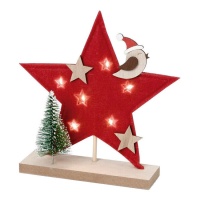Figura di stella di Natale da 20 cm con luce