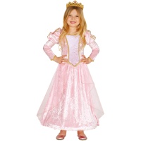 Costume da principessa delle fiabe rosa per bambina