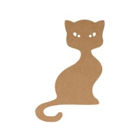 Sagoma MDF 15 cm : Gatto seduto