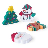 Gomme da cancellare natalizie - 4 pezzi