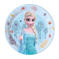 Piatti Frozen blu 20 cm - confezione da 8