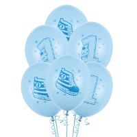 Palloncini in lattice primo compleanno da 30 cm - PartyDeco - 6 unità