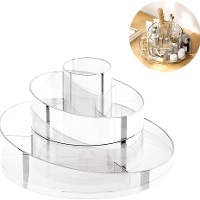 Organizer trucco girevole a 3 livelli 360° 16,5 x 16,5 x 18 cm
