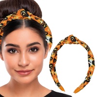 Fascia per capelli con zucche arancioni