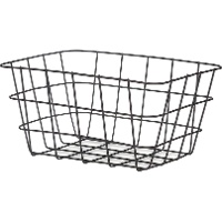 Cestino di 24 x 18,5 x 12,5 cm in metallo cromato